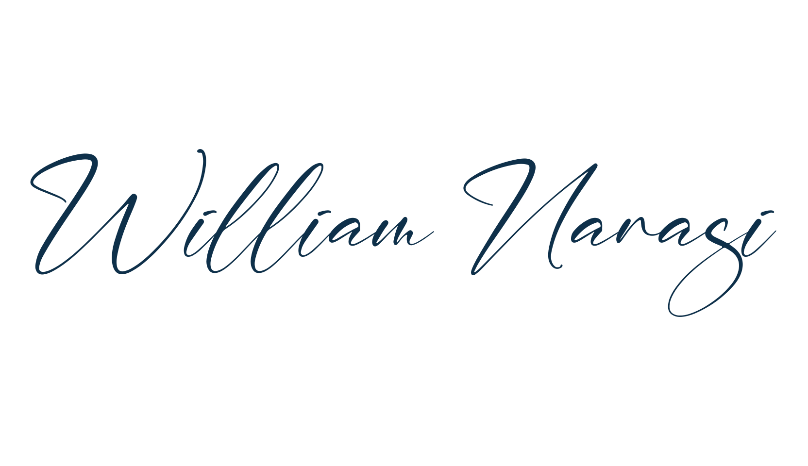 William Narasi, script calligraphy fancy decorative font preview