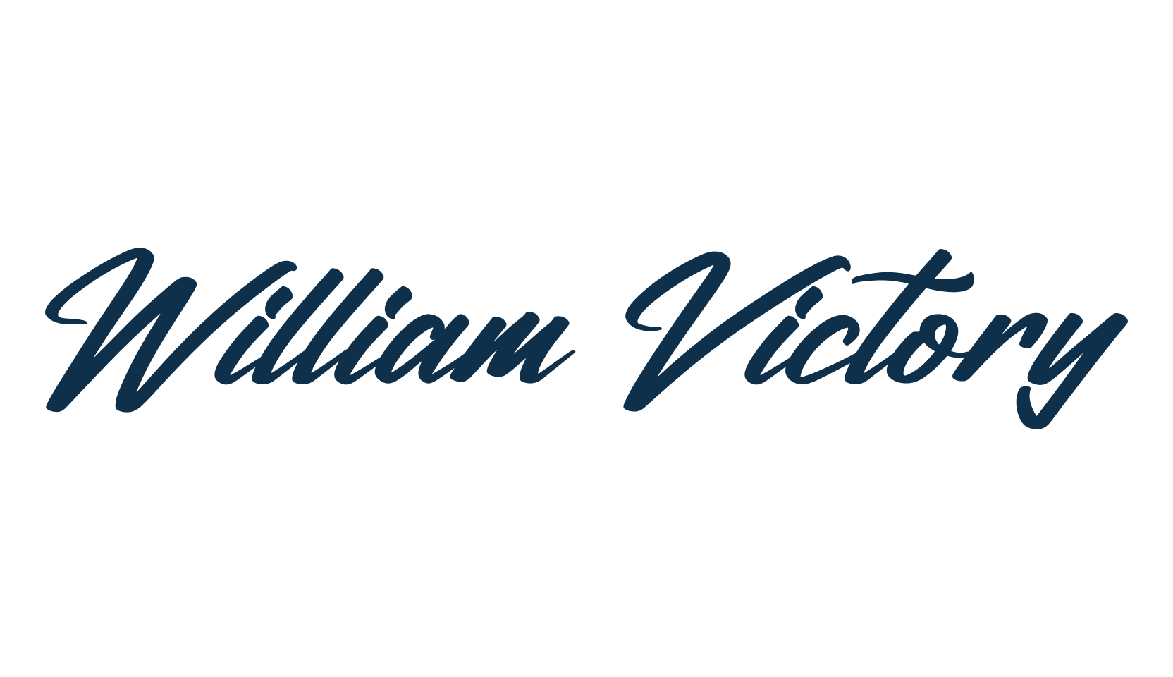 William Victory, fancy various decorative script calligraphy font preview