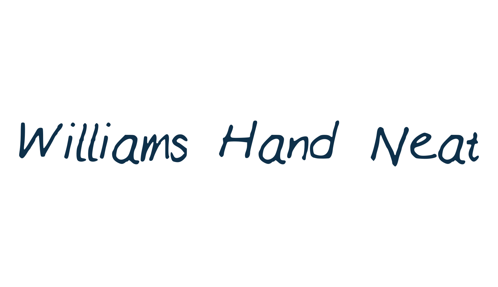 Williams Hand Neat, script handwritten fancy decorative calligraphy font preview