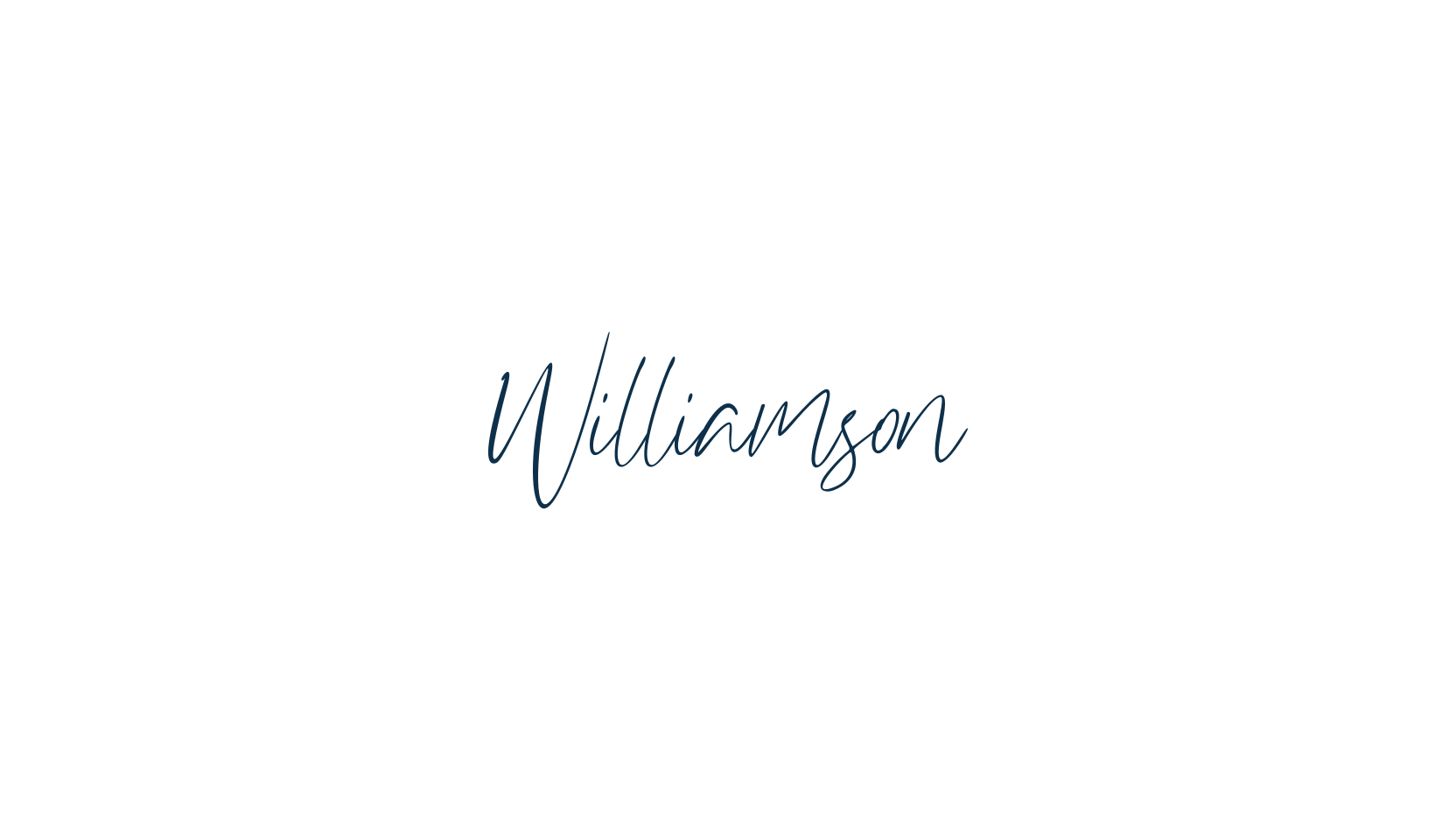 Williamson, script handwritten fancy decorative calligraphy font preview