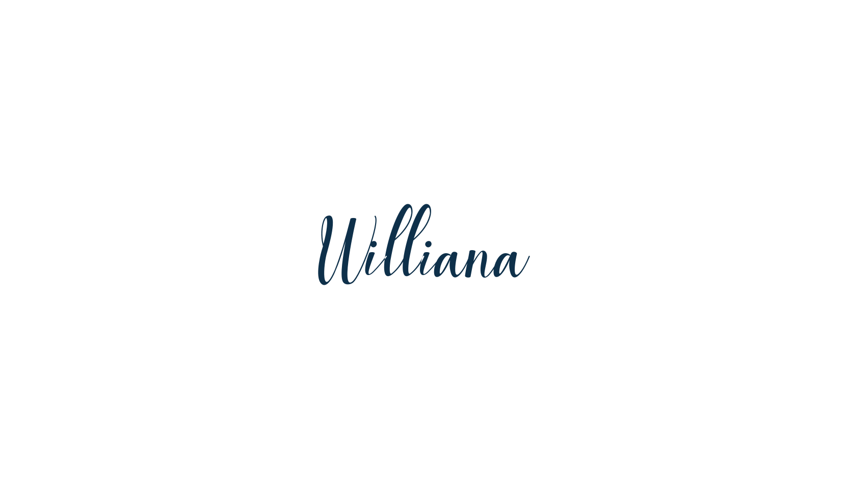 Williana, script calligraphy fancy decorative font preview