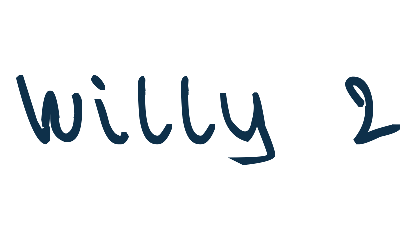 Willy 2, handwriting font preview