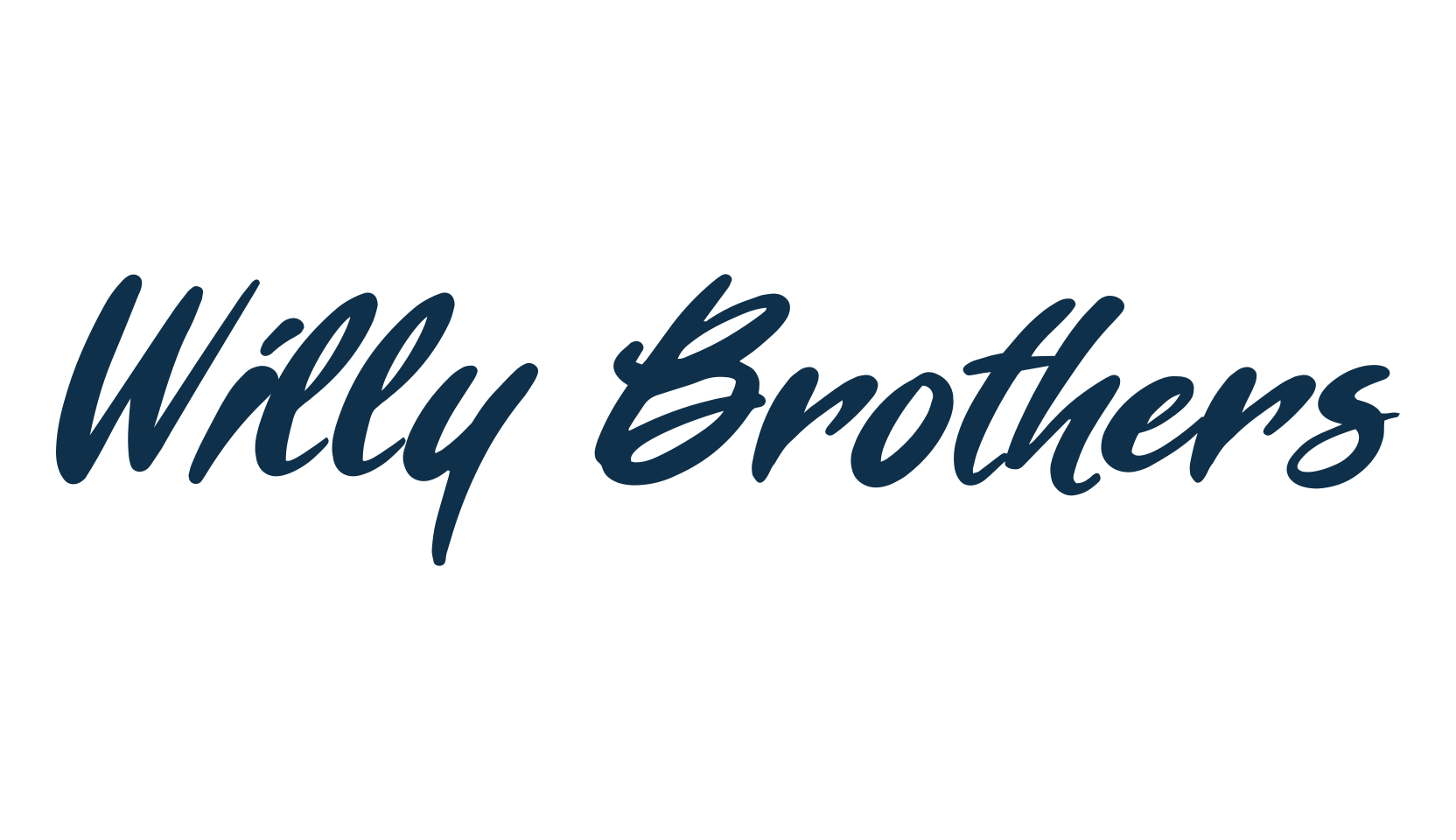 Willy Brothers, script brush fancy decorative calligraphy font preview