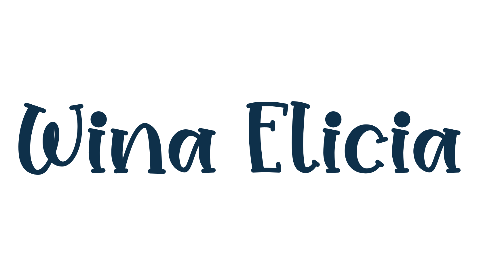Wina Elicia, fancy cartoon decorative font preview