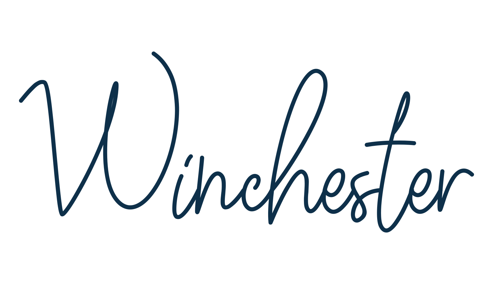 Winchester, handwriting font preview