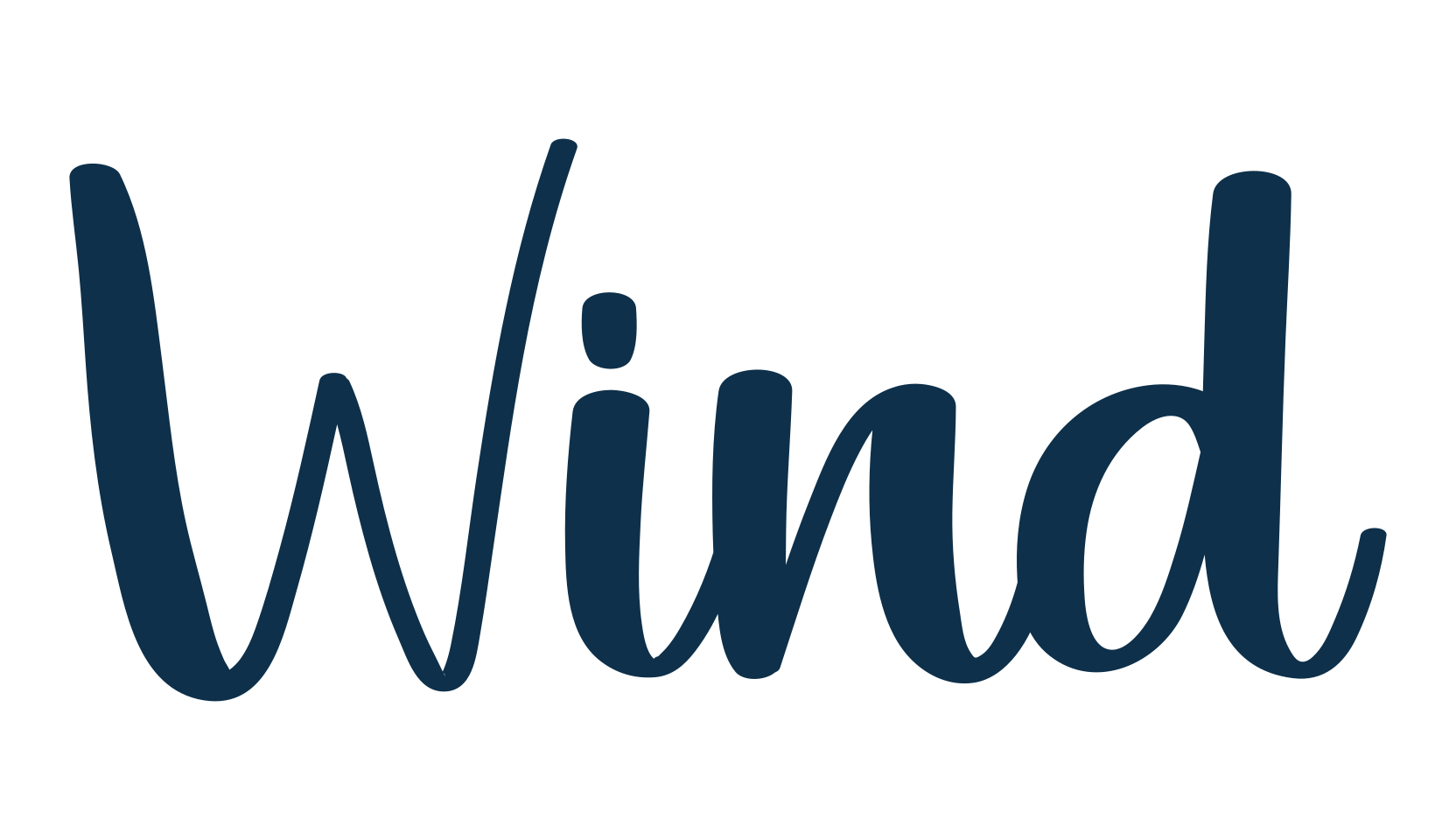 Wind, handwriting font preview