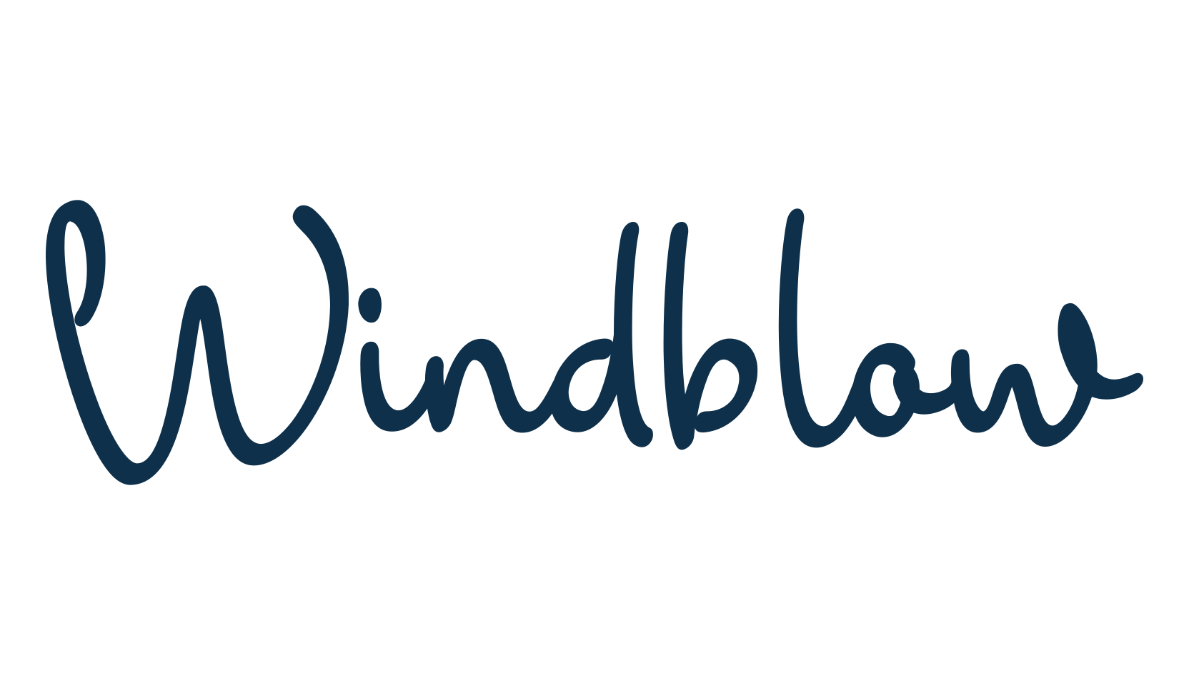 Windblow, handwriting font preview