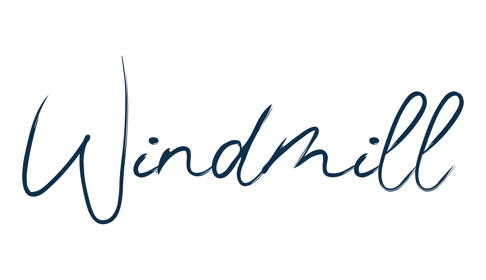 Windmill (windmill), handwriting font preview