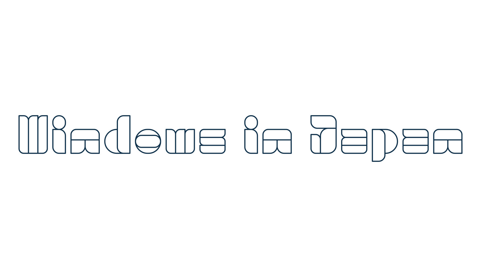 Windows in Japan, fancy various techno sci-fi font preview
