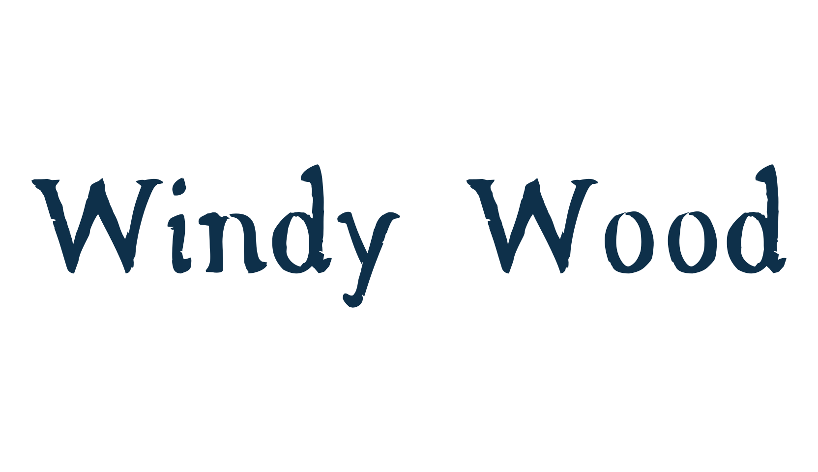 Windy Wood, eroded font preview