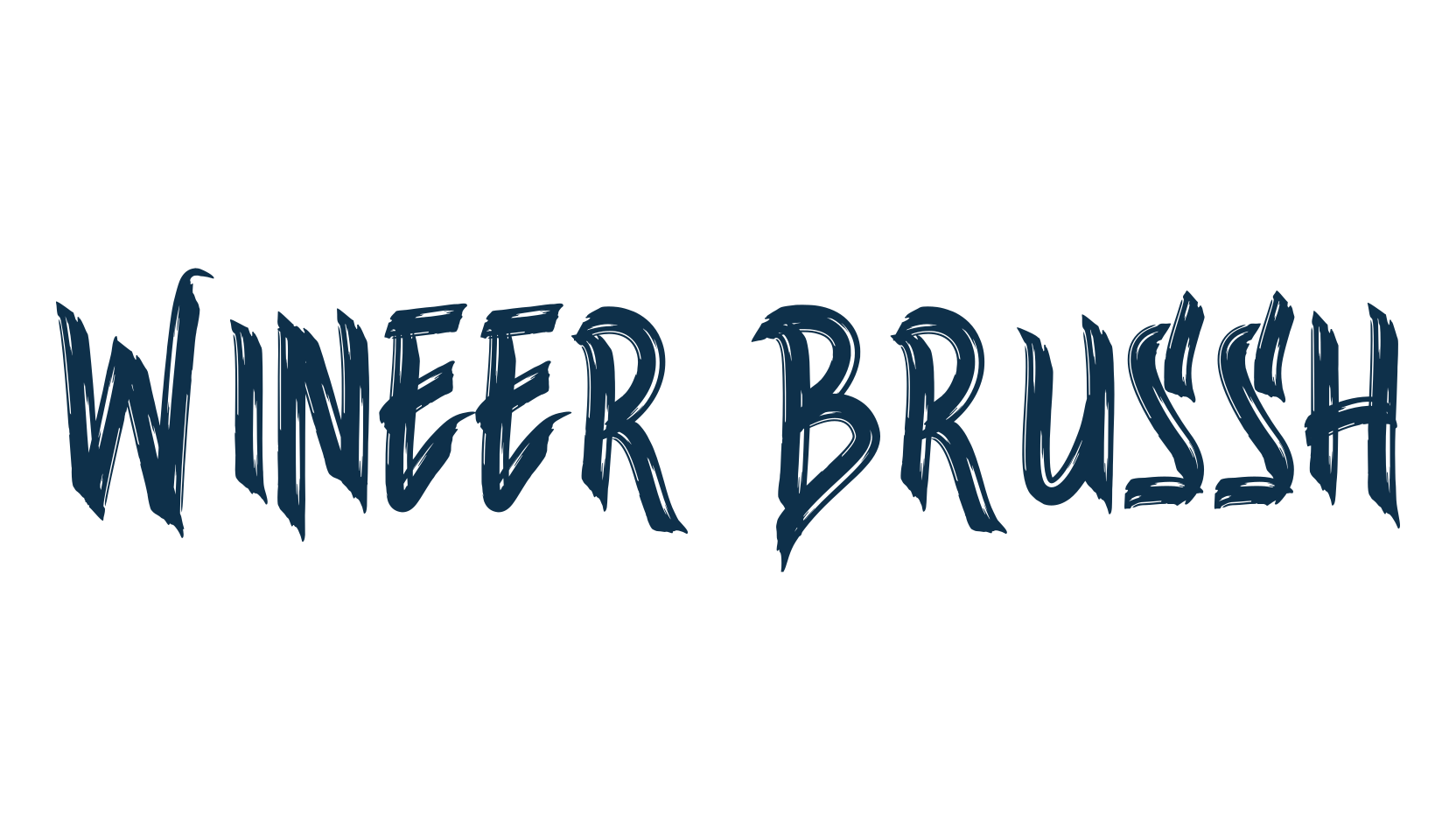 Wineer Brussh, halloween font preview