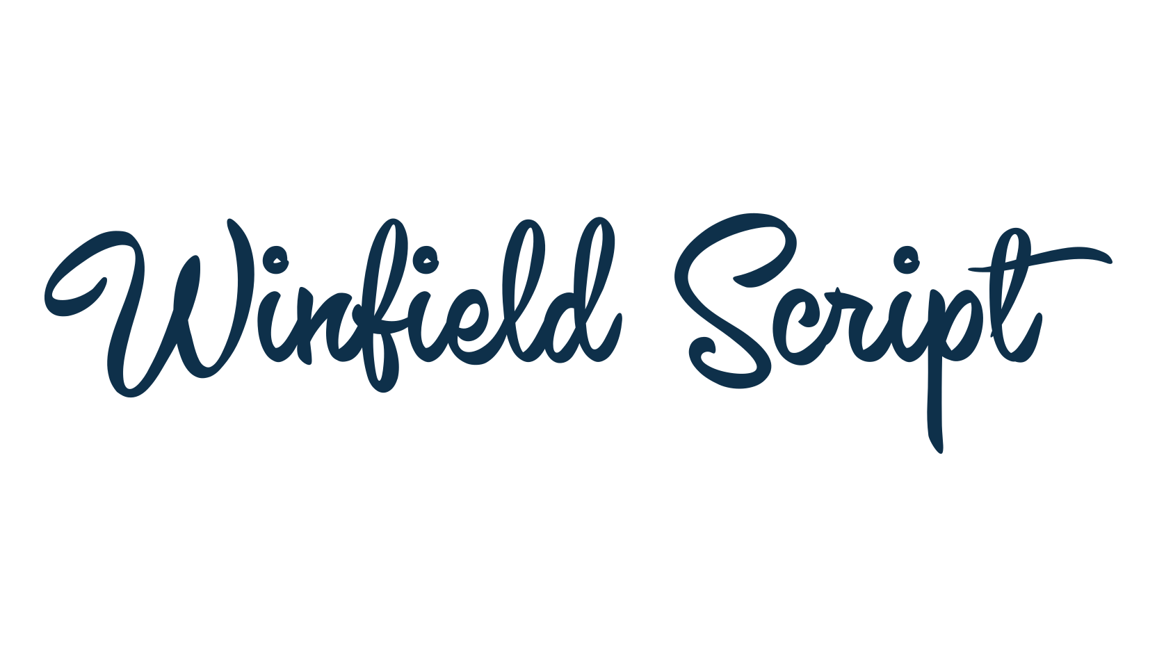 Winfield Script, handwriting font preview