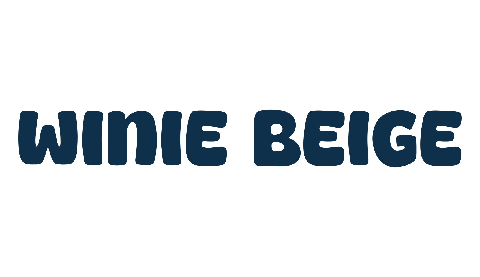 Winie Beige, cartoon font preview