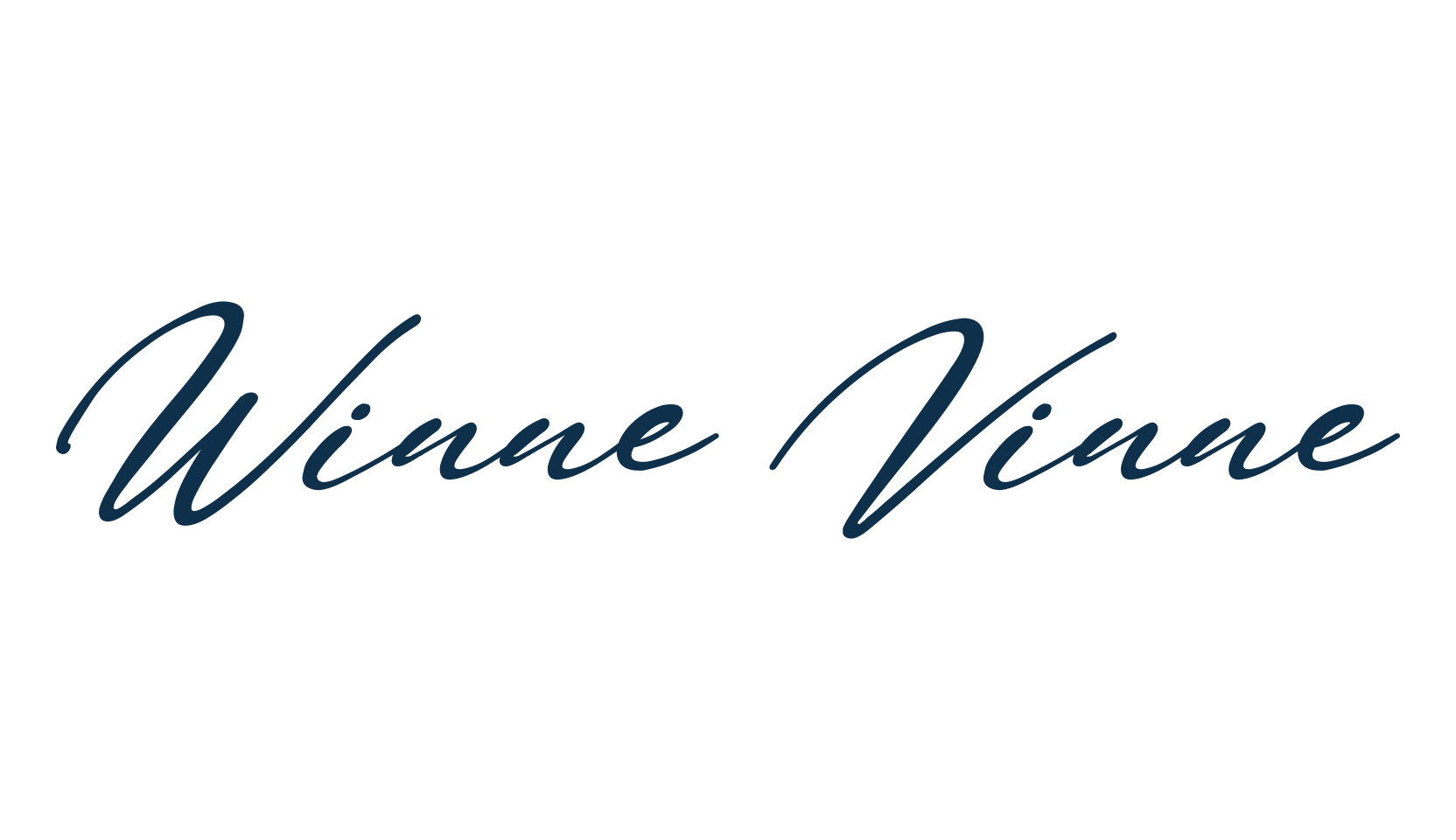 Winne Vinne, script handwritten fancy decorative calligraphy font preview