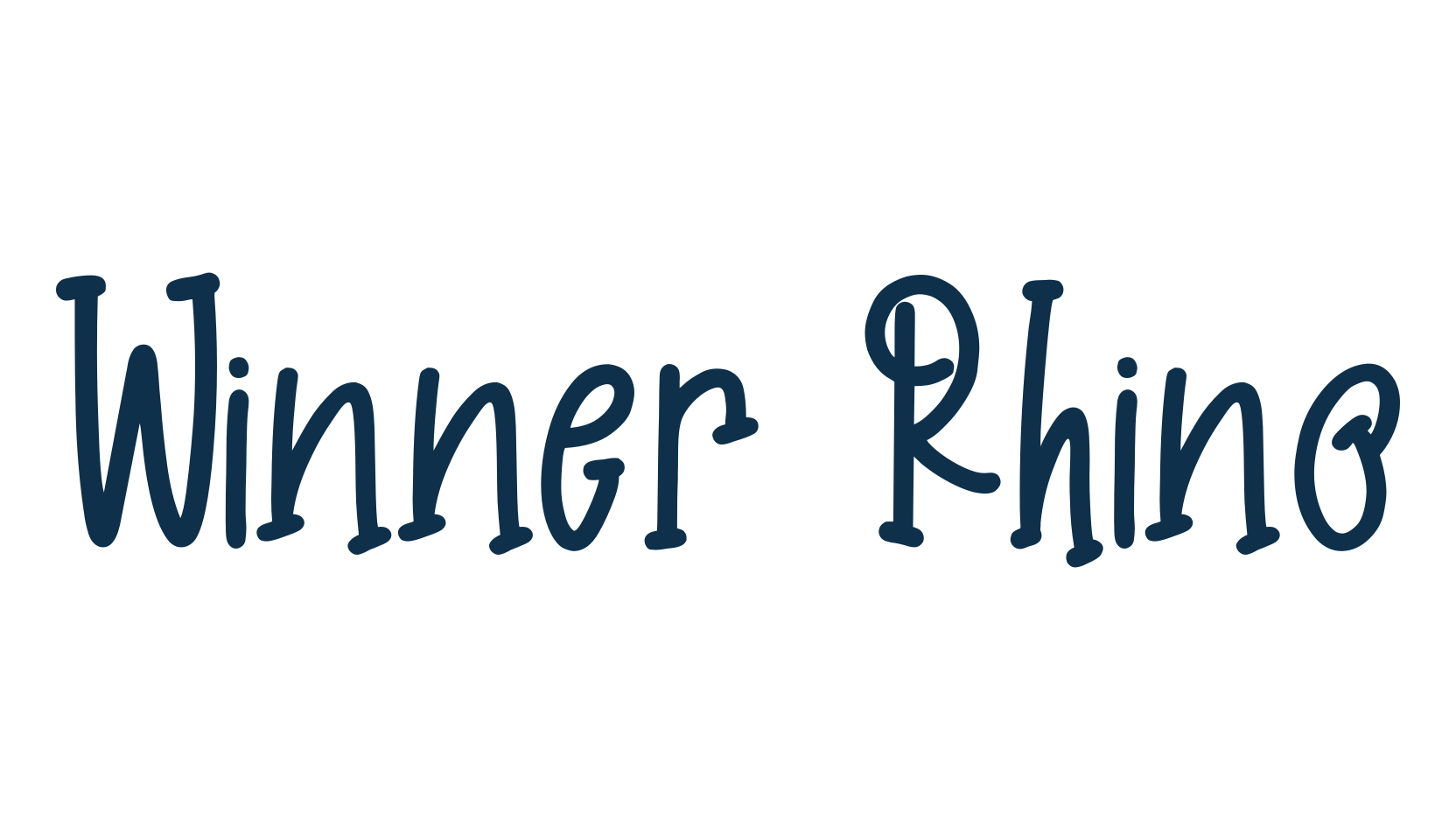 Winner Rhino, fancy cartoon decorative font preview