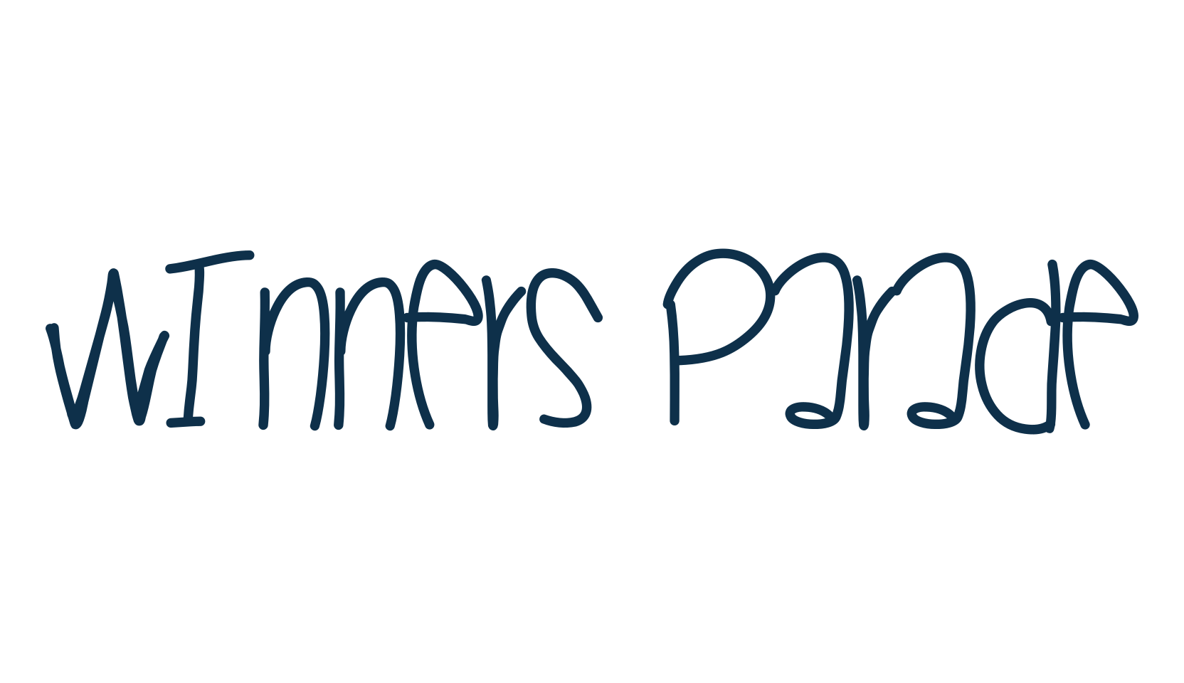 Winners Parade, handwriting font preview