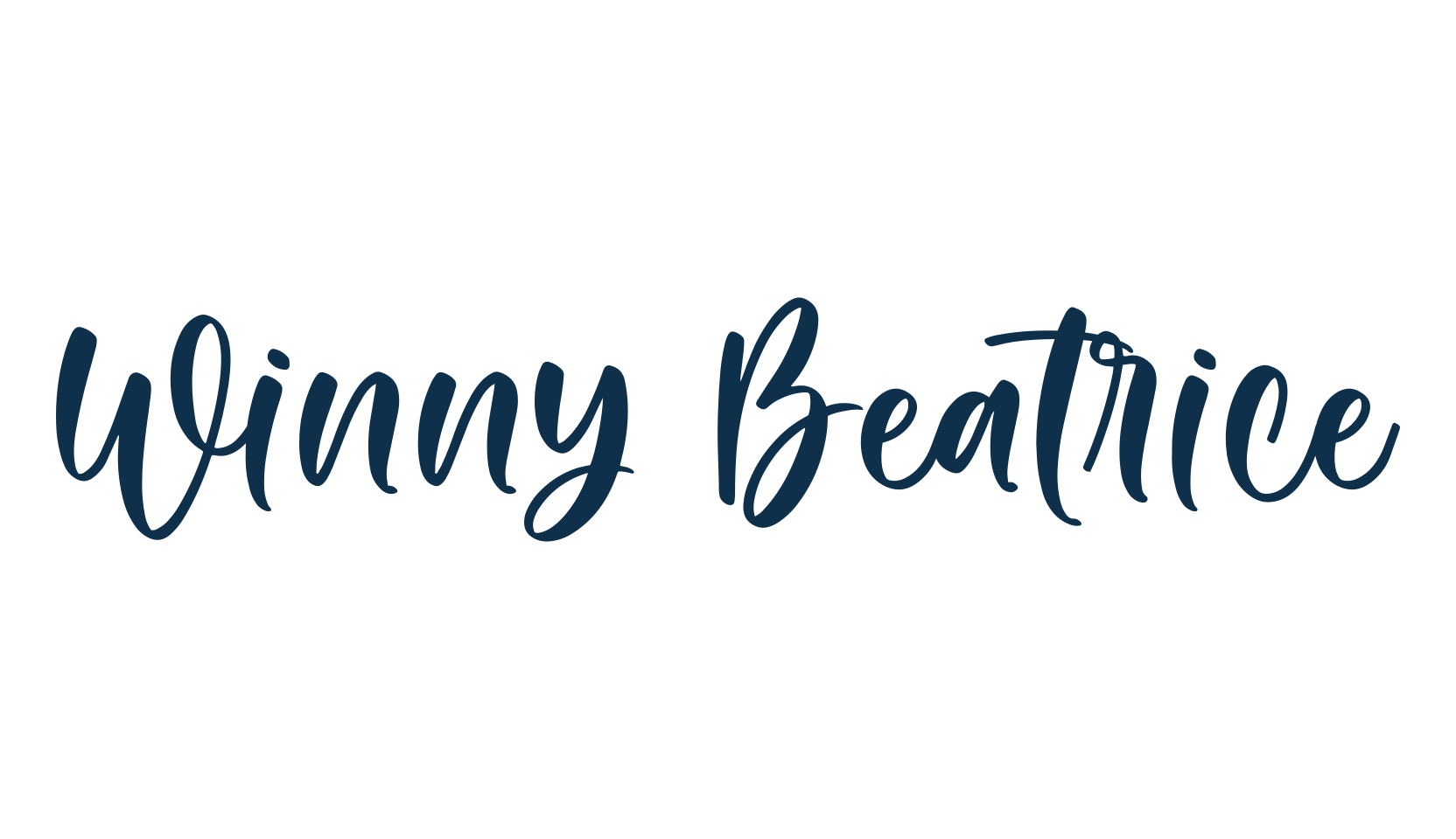 Winny Beatrice, script calligraphy fancy decorative font preview