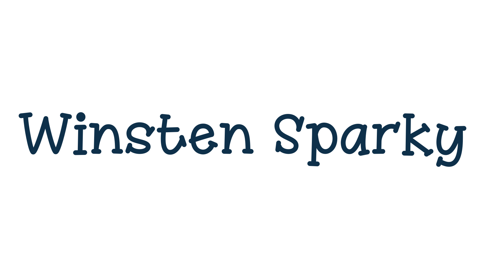 Winsten Sparky, fancy cartoon decorative font preview