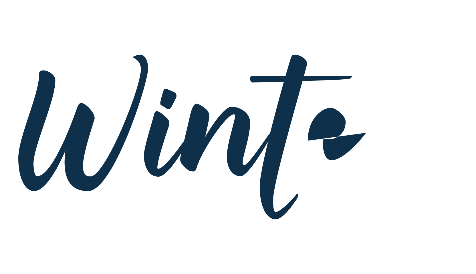 Winter (winter-4), brush font preview