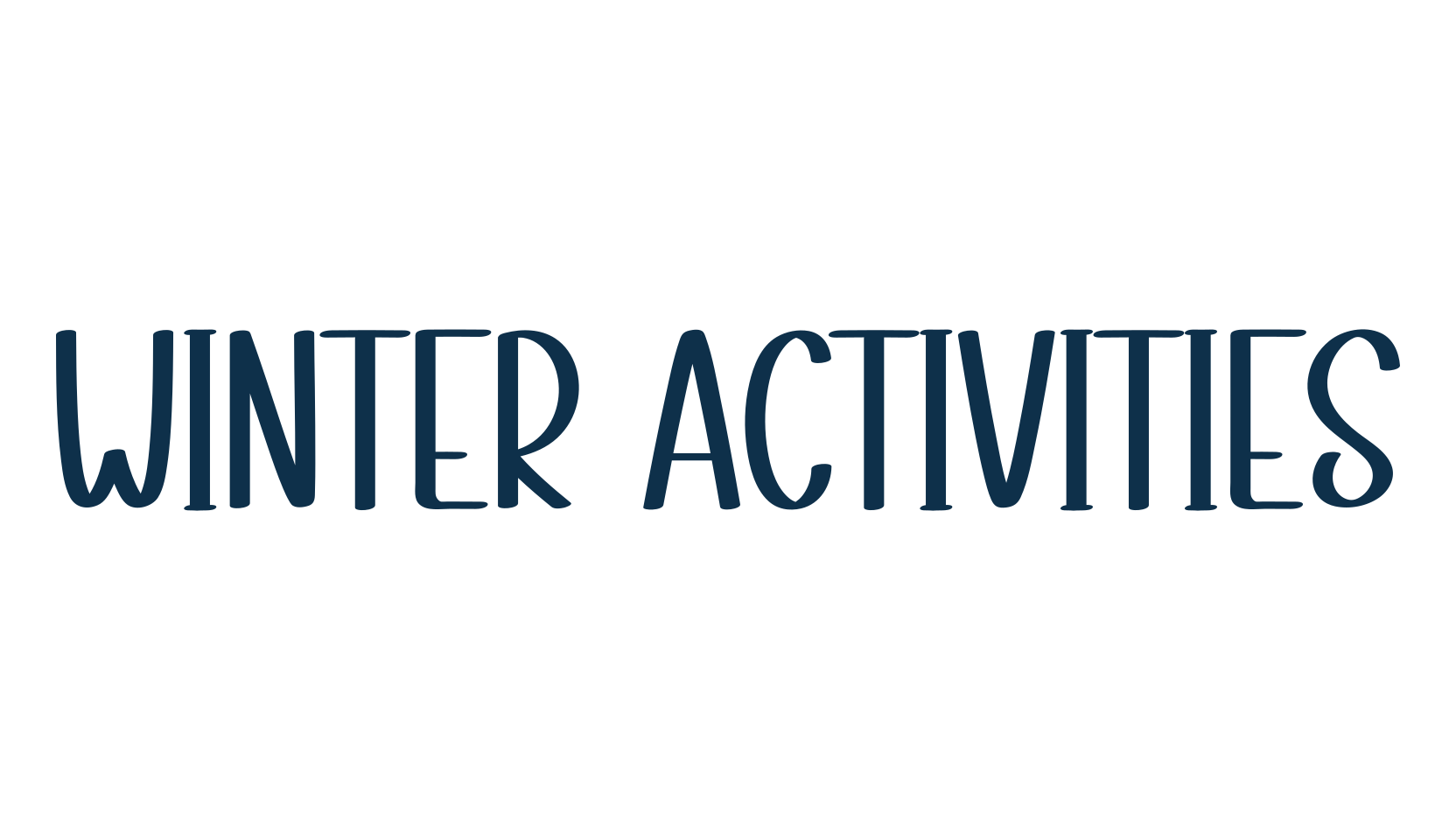 Winter Activities, various font preview