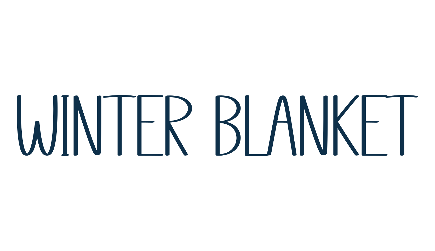 Winter Blanket, fancy decorative font preview
