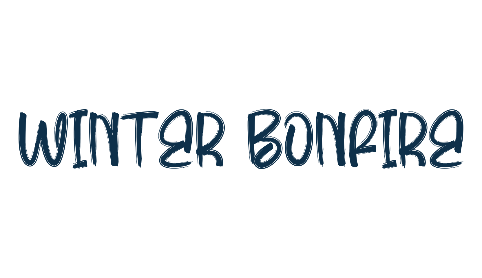 Winter Bonfire, script brush fancy decorative calligraphy font preview