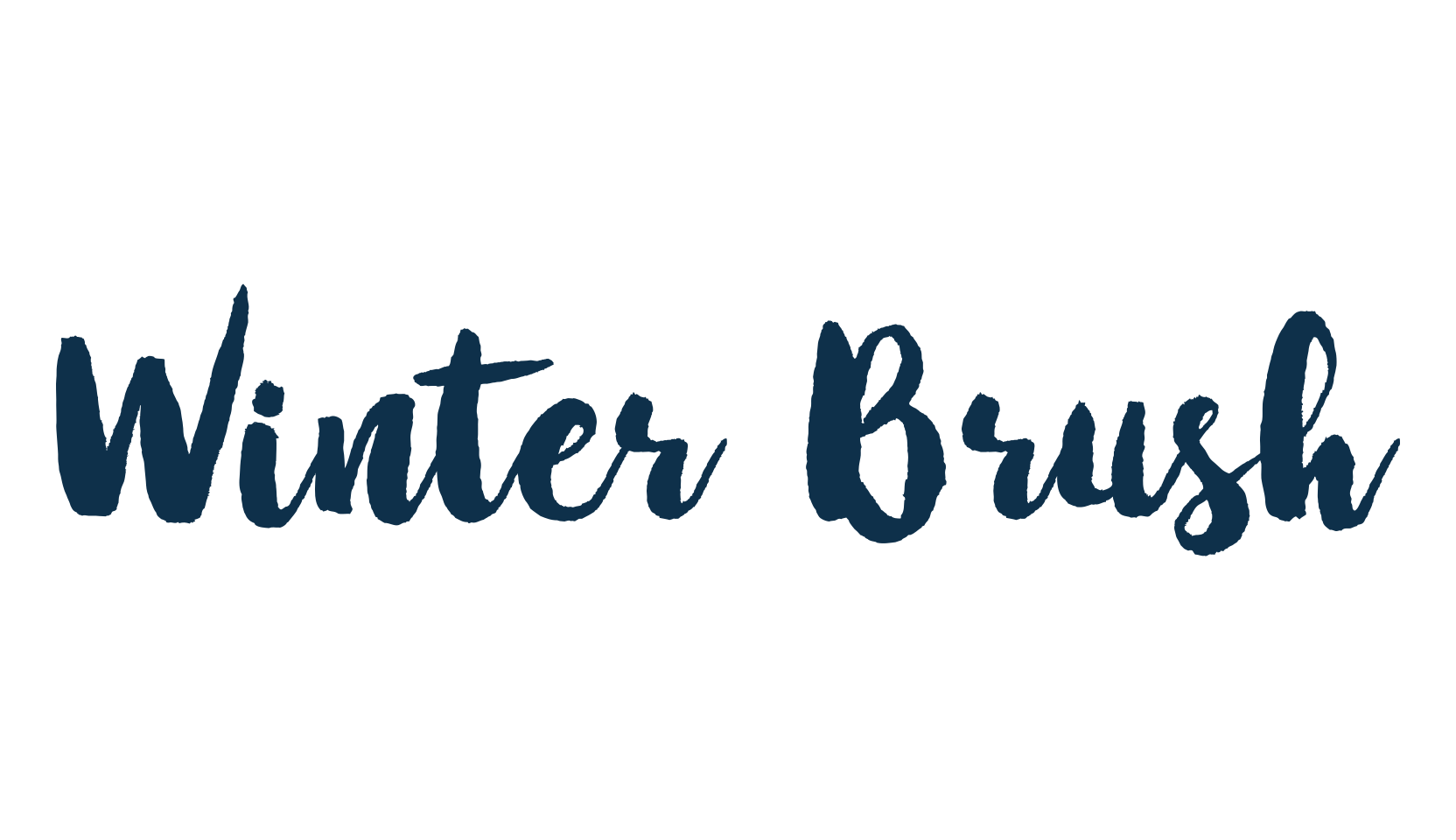 Winter Brush, brush font preview