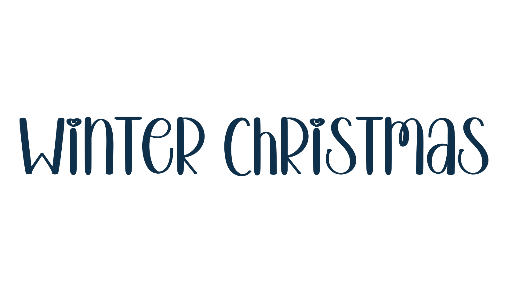 Winter Christmas, fancy various decorative font preview