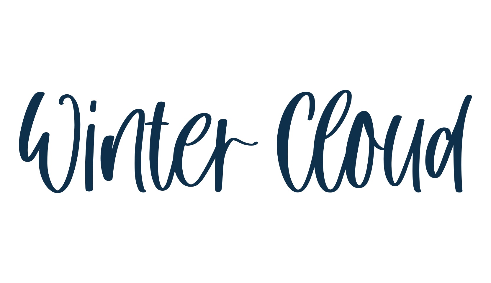 Winter Cloud, handwriting font preview