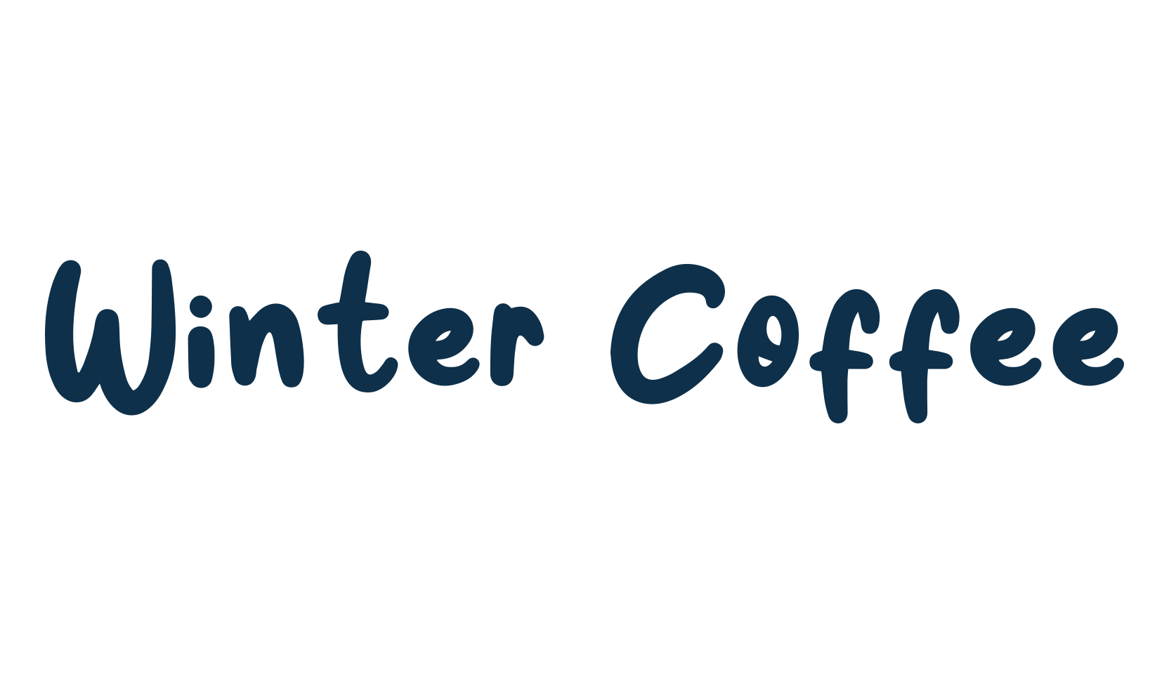Winter Coffee, various font preview
