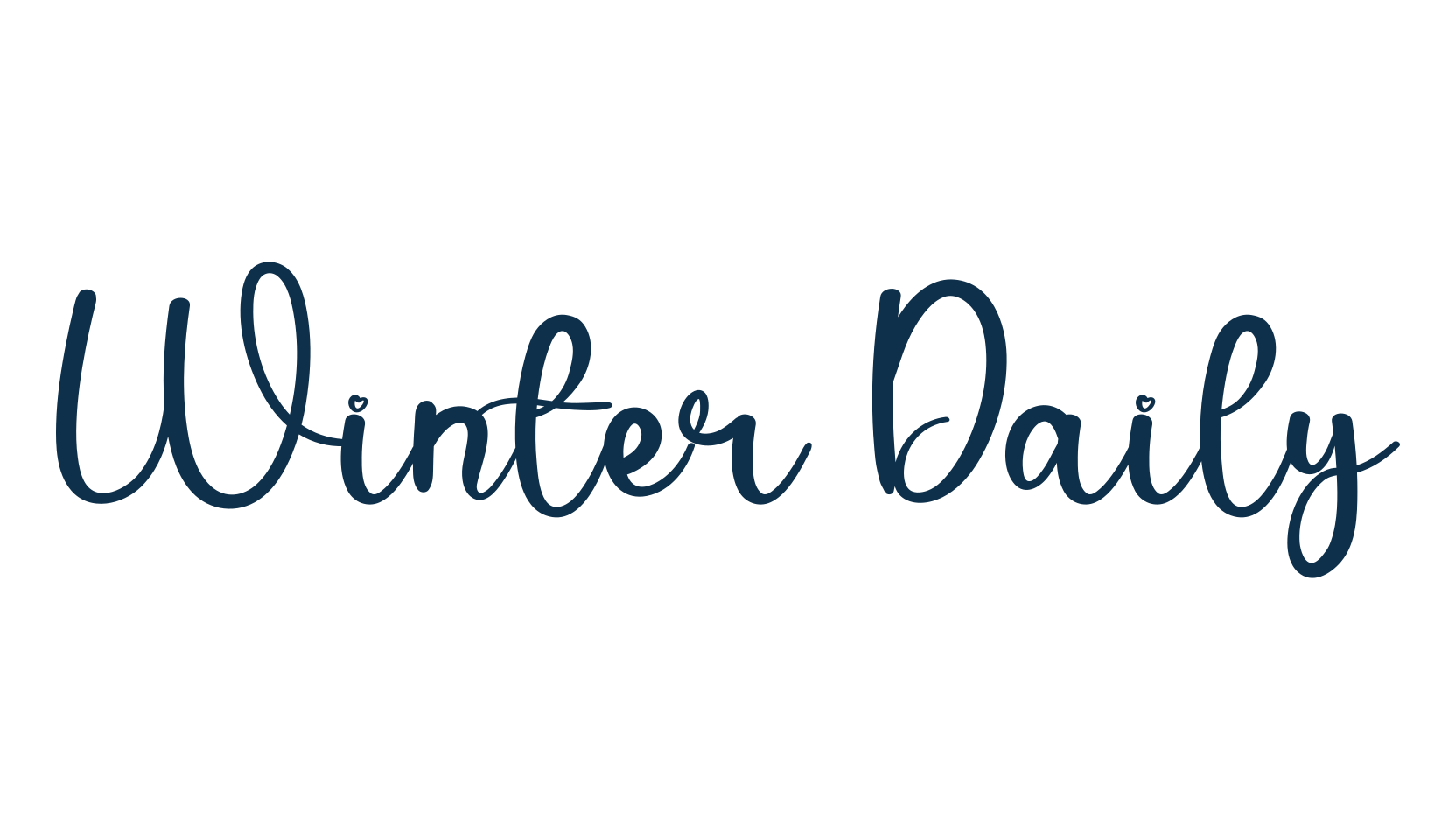 Winter Daily, script handwritten fancy decorative calligraphy font preview