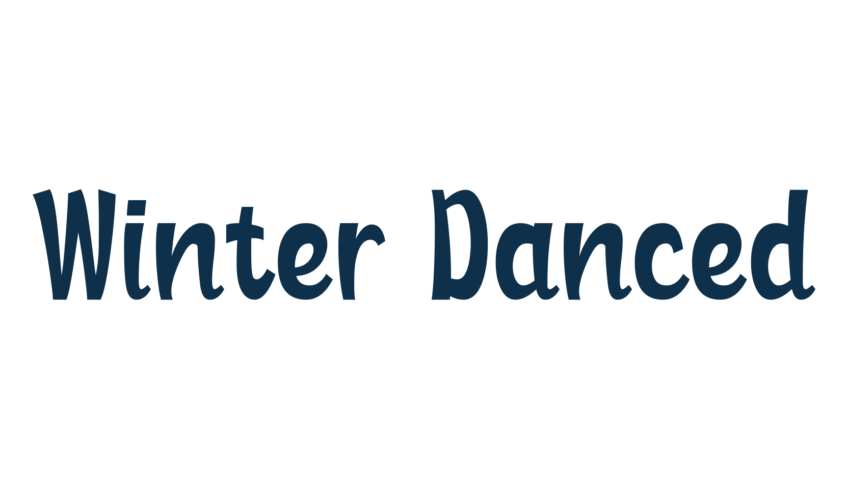 Winter Danced, fancy various decorative font preview