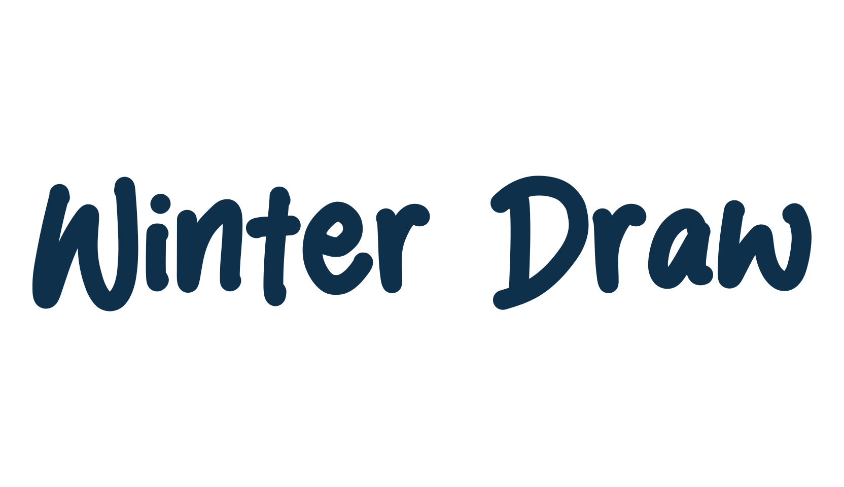 Winter Draw, fancy cartoon decorative font preview