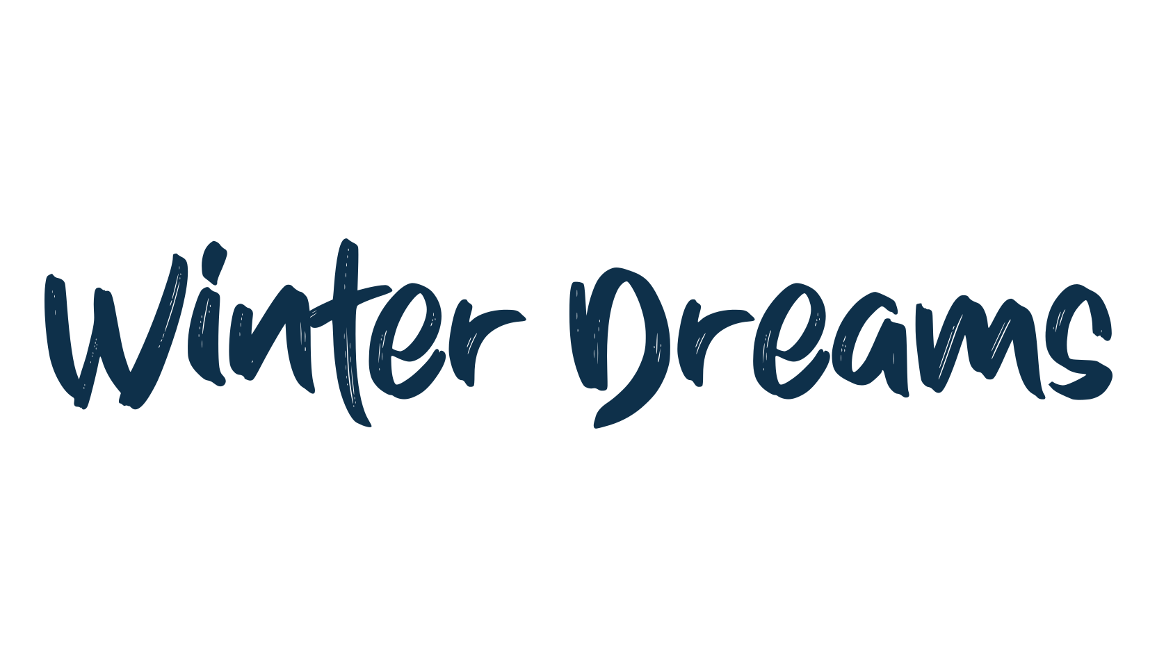 Winter Dreams, brush font preview