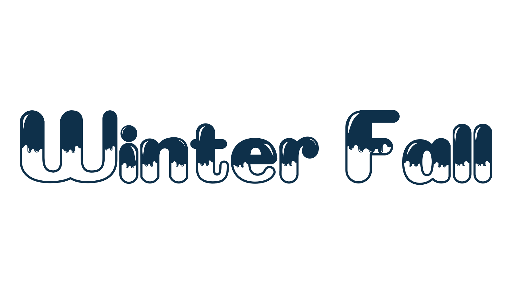Winter Fall, fancy fire, ice decorative font preview