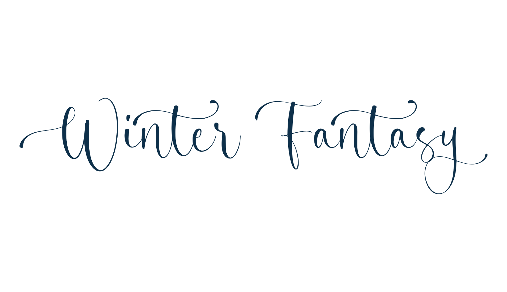 Winter Fantasy, script handwritten fancy decorative calligraphy font preview
