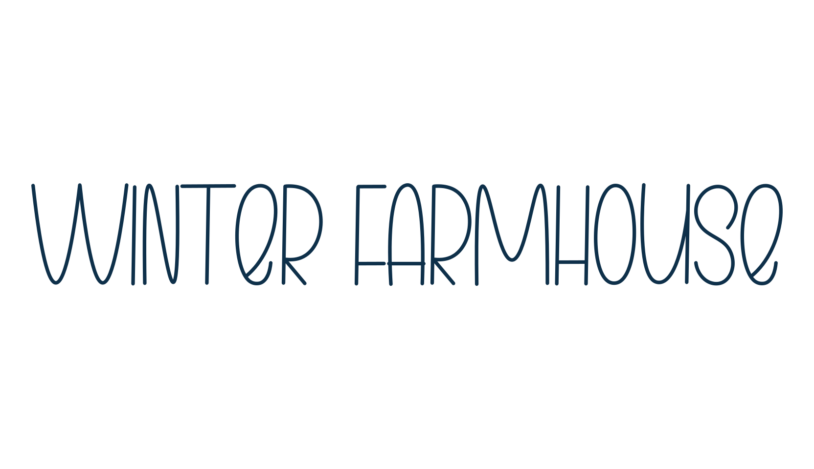 Winter Farmhouse, handwriting font preview