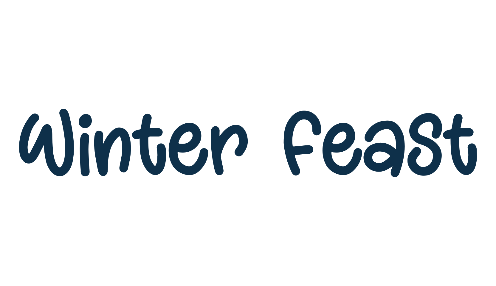 Winter Feast, script handwritten fancy decorative calligraphy font preview