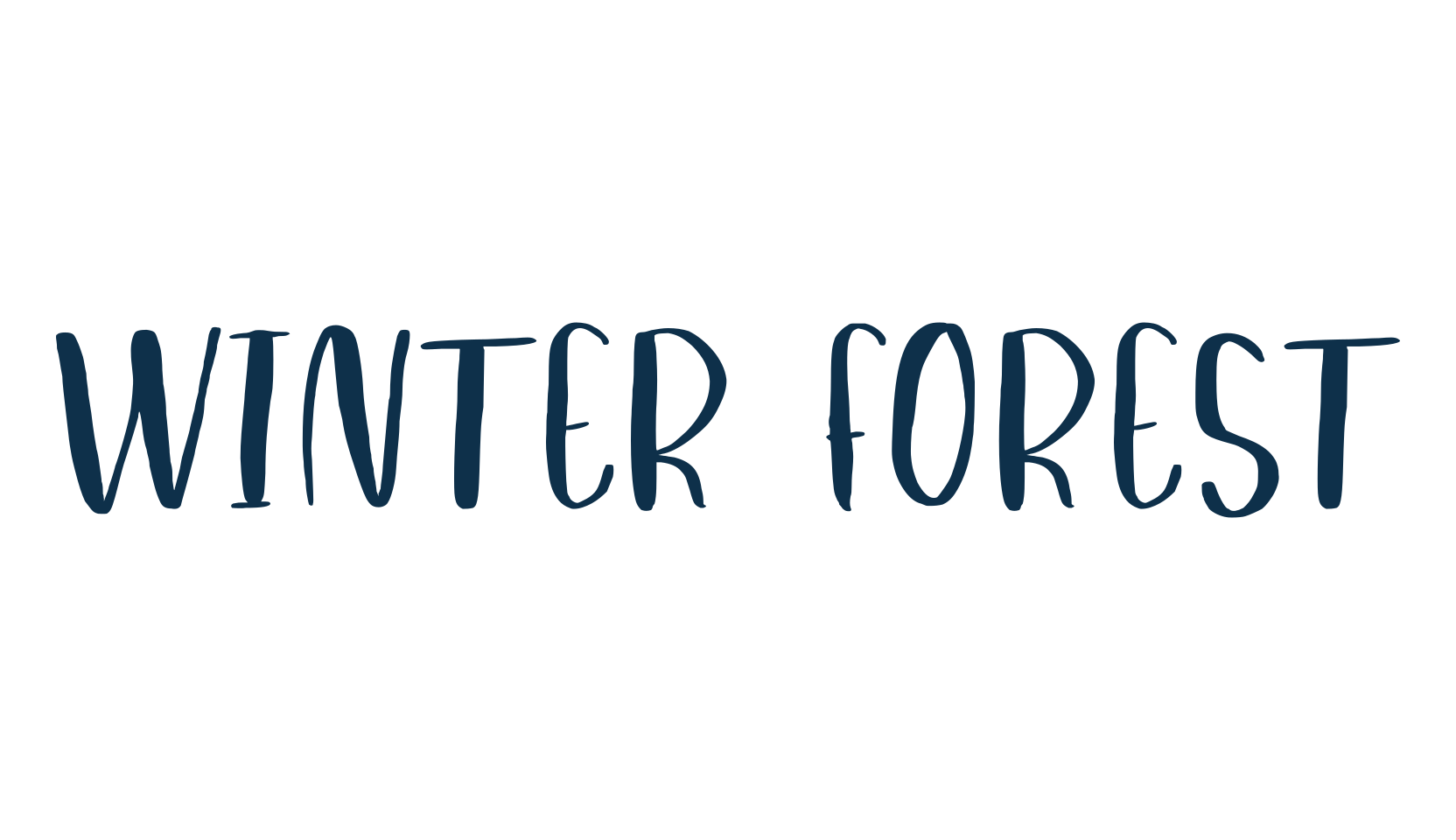 Winter Forest, various font preview