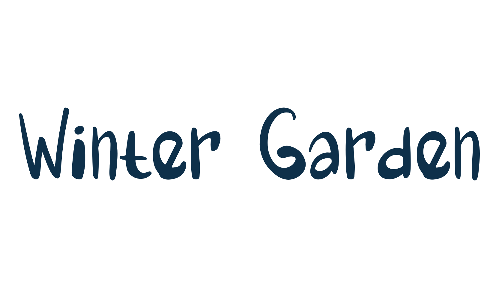 Winter Garden, script brush fancy decorative calligraphy font preview