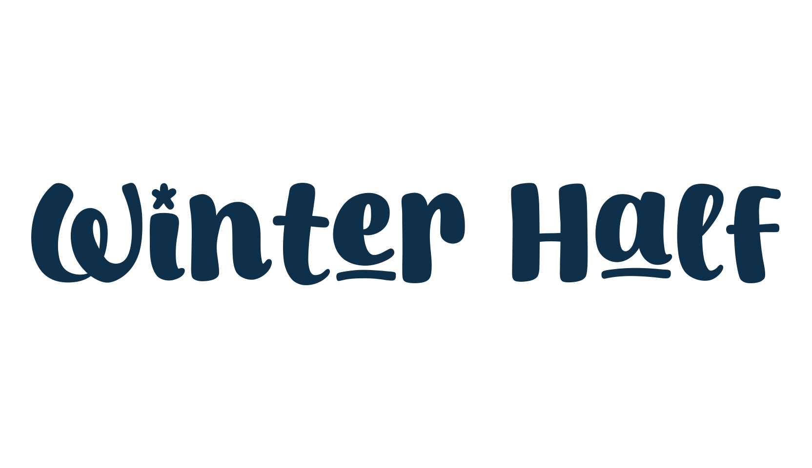 Winter Half, fancy cartoon decorative font preview