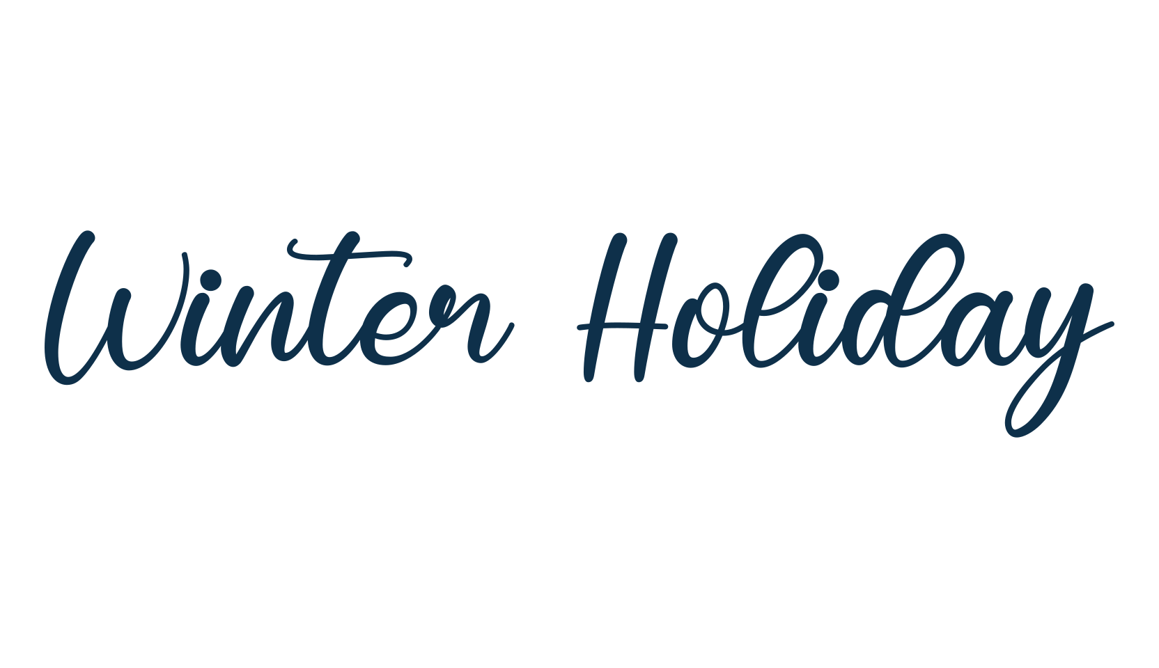 Winter Holiday, various font preview