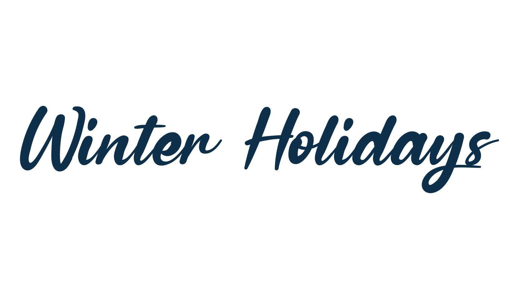 Winter Holidays, various font preview