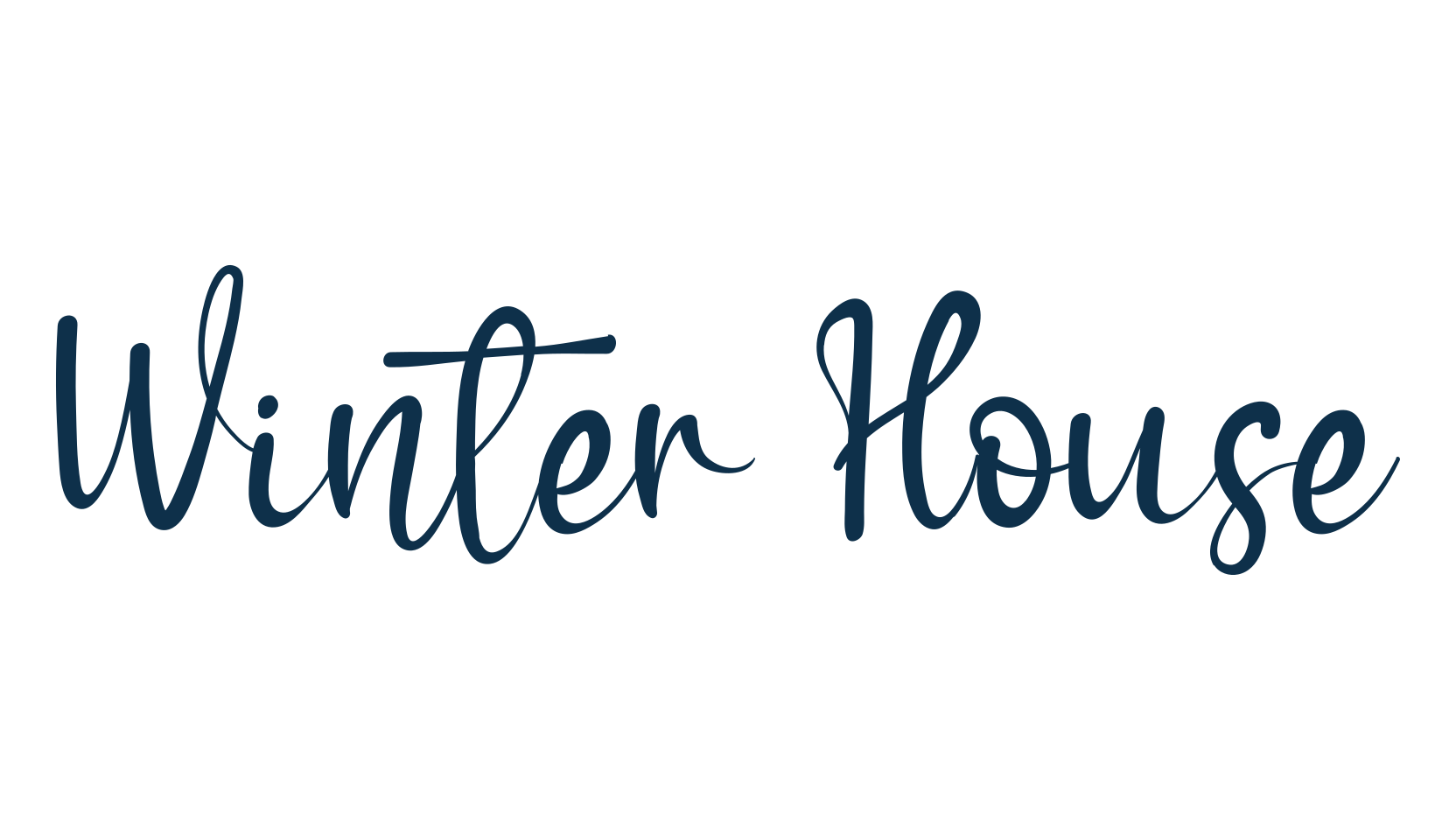 Winter House, handwriting font preview