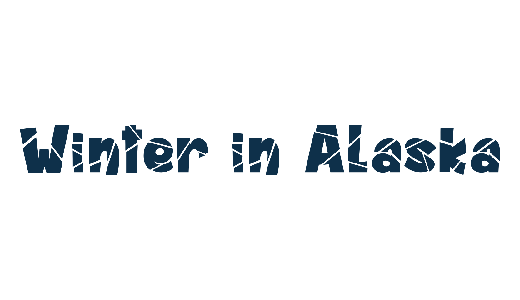 Winter in Alaska, fancy distorted decorative font preview