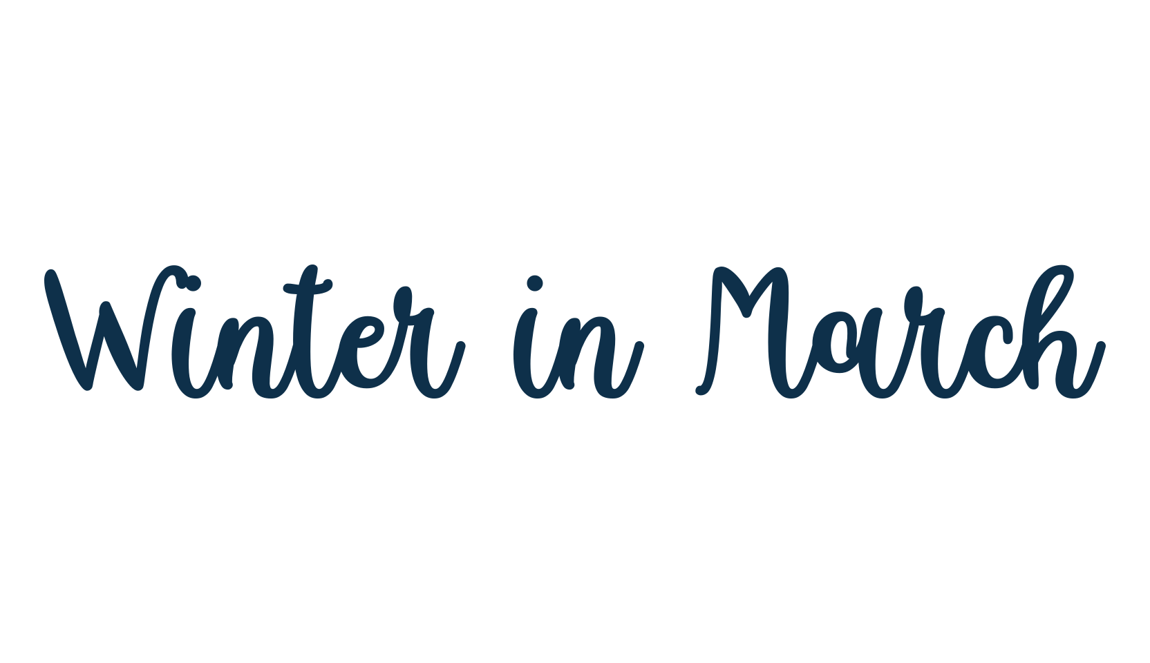 Winter in March, script handwritten fancy decorative calligraphy font preview