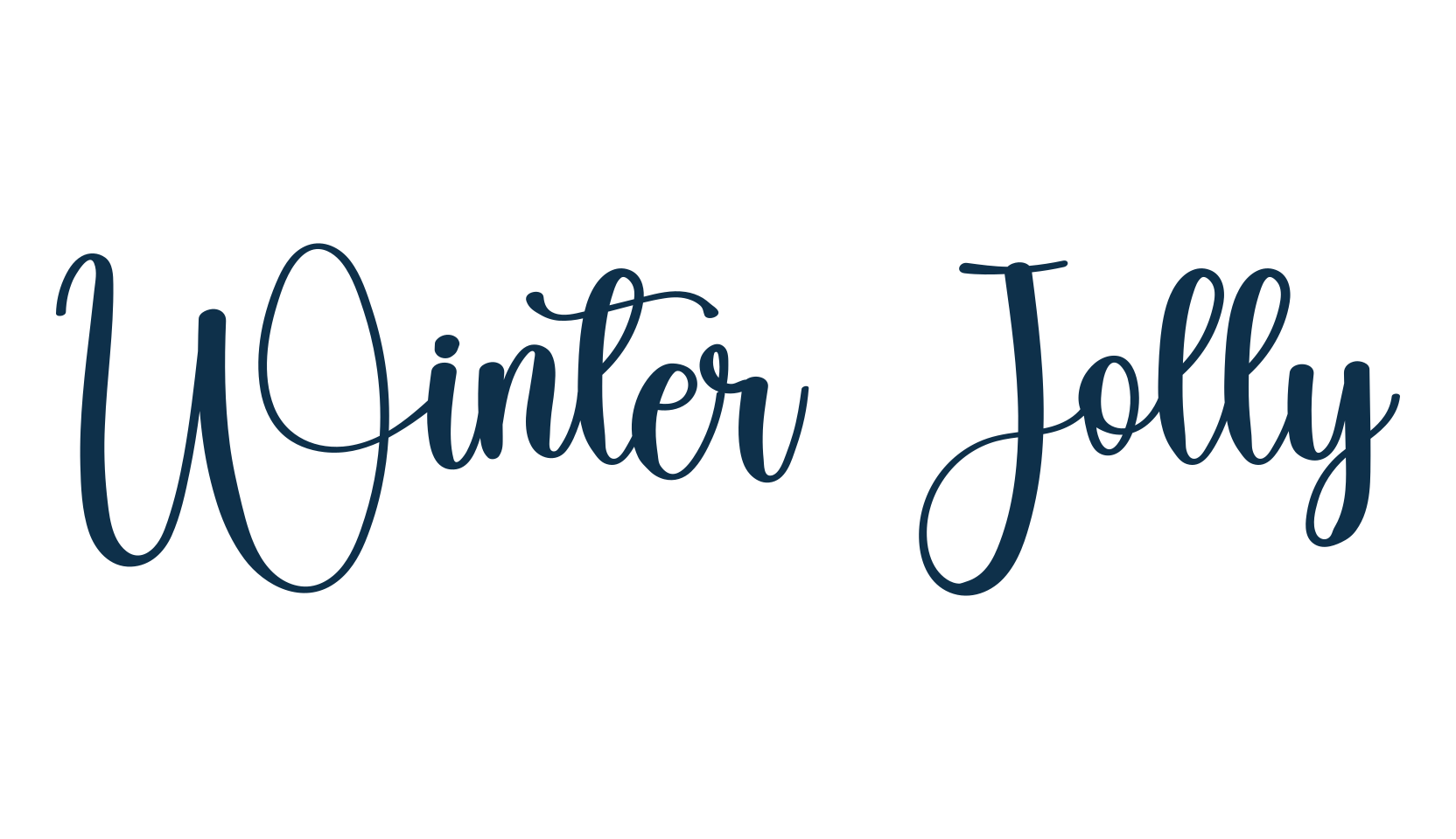 Winter Jolly, calligraphy font preview