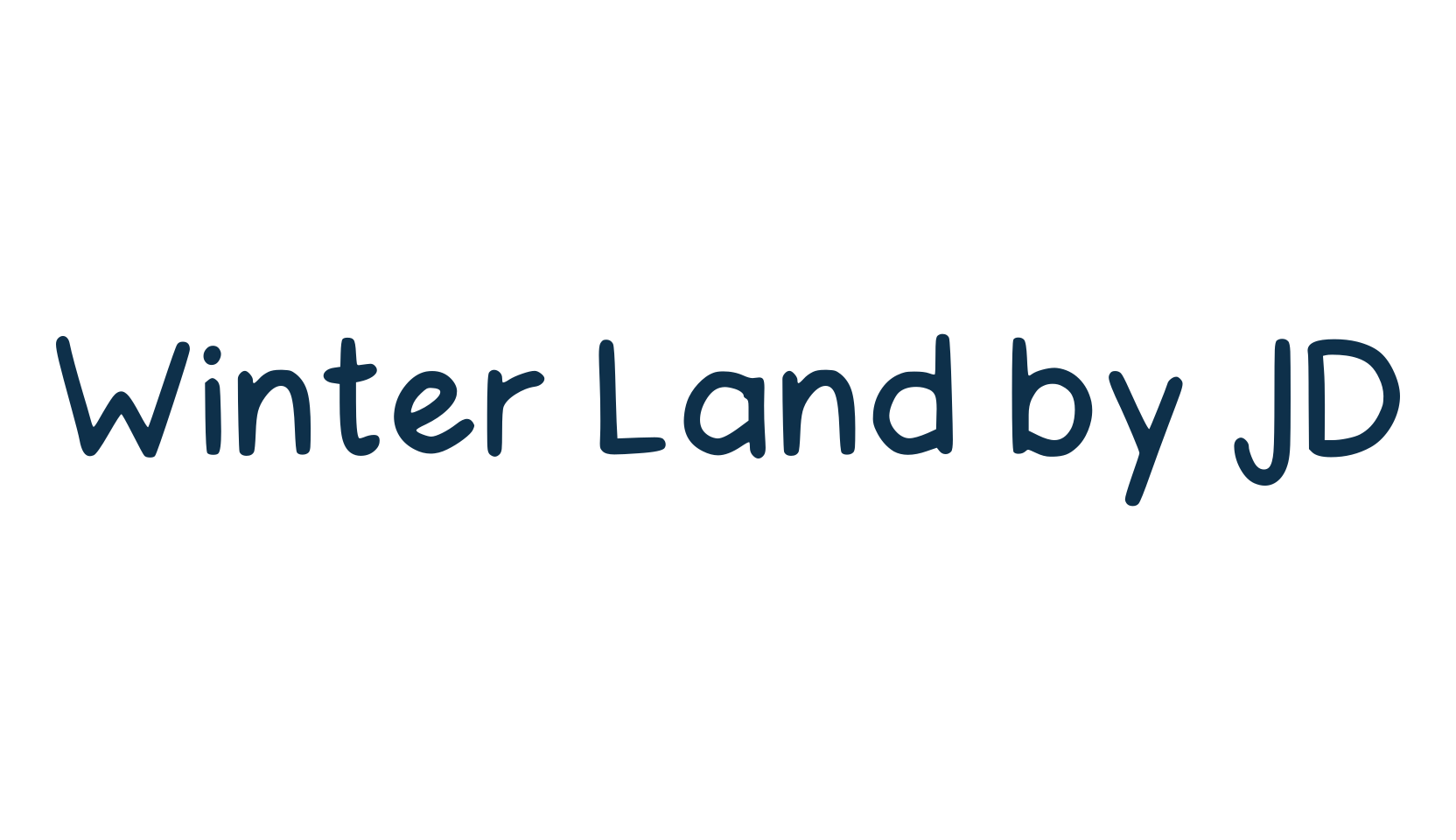 Winter Land by JD, script handwritten fancy decorative calligraphy font preview