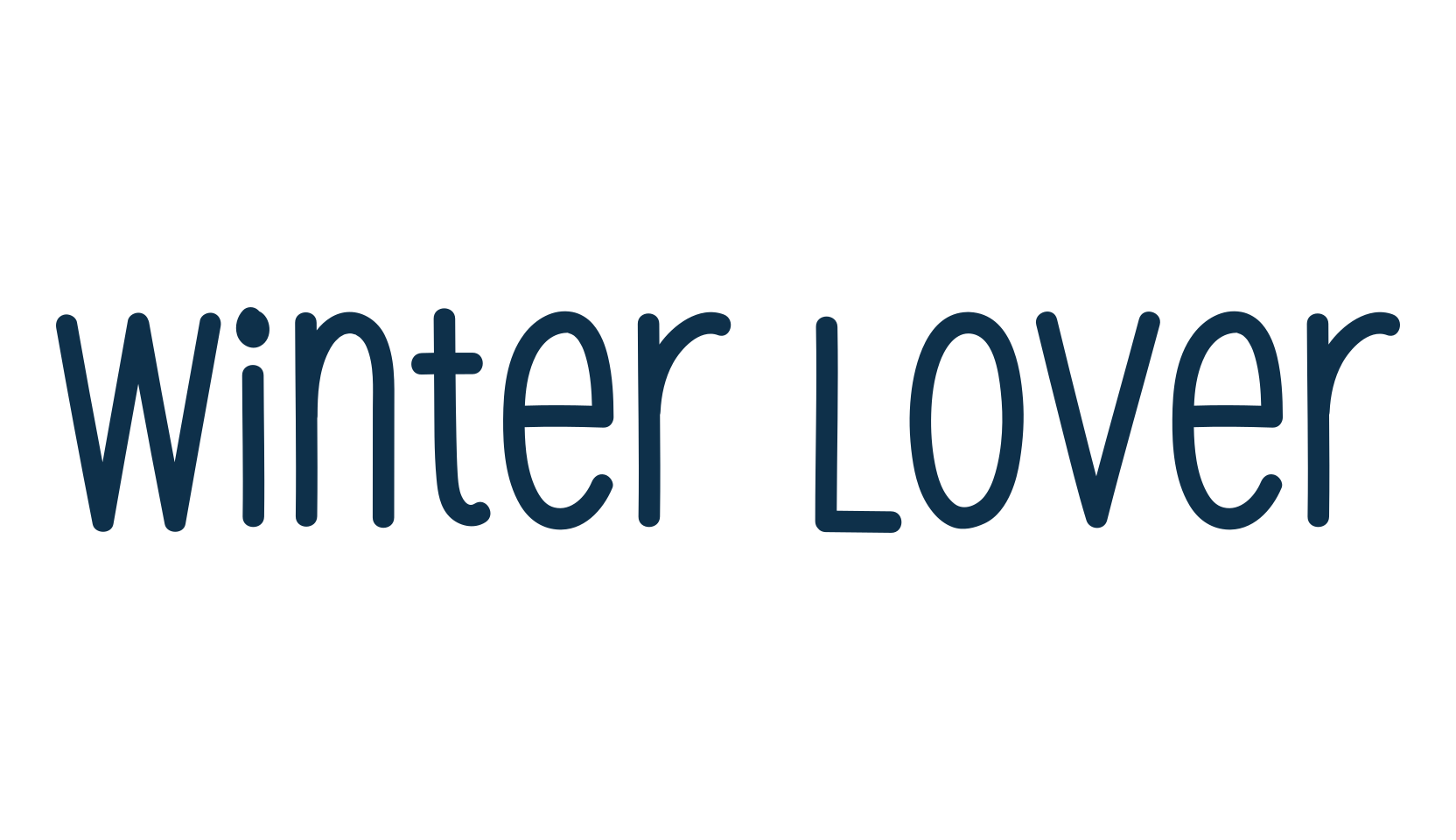 Winter Lover, various font preview