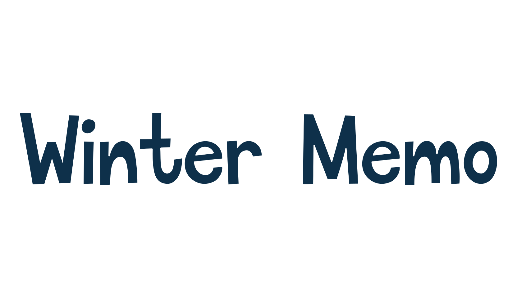 Winter Memo, cartoon font preview